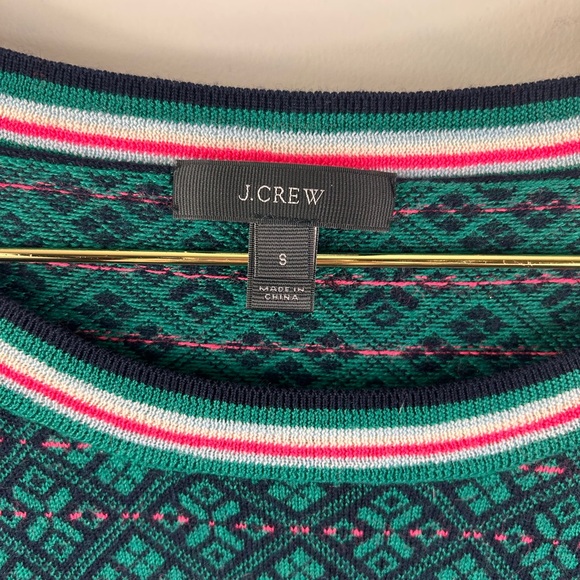 J. Crew Tippi Sweater | Festive Fair Isle | Merino Wool size small - Picture 5 of 7
